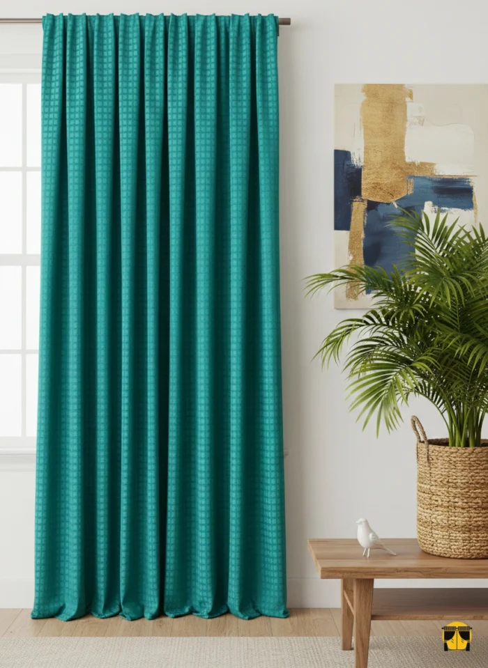 turkuaz rengi uygun fiyatlı fon perde