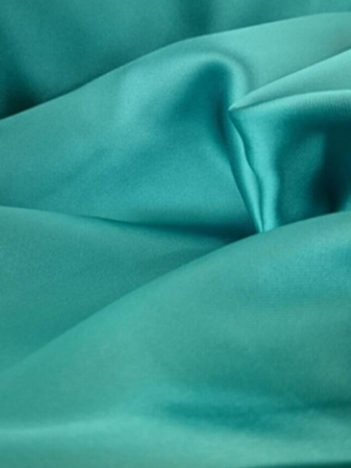 Saten Turkuz Mavi fon perde