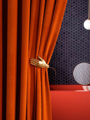 turuncu perde modelleri