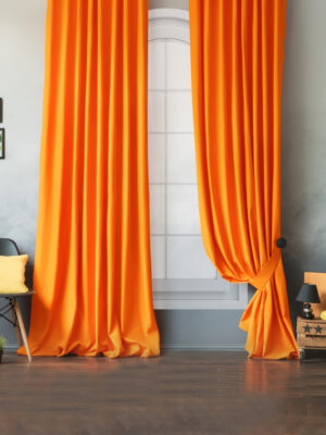 turuncu fon perde modelleri