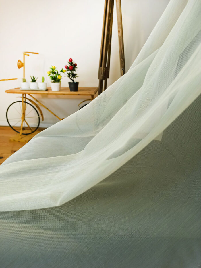 yeşil tül perde modelleri