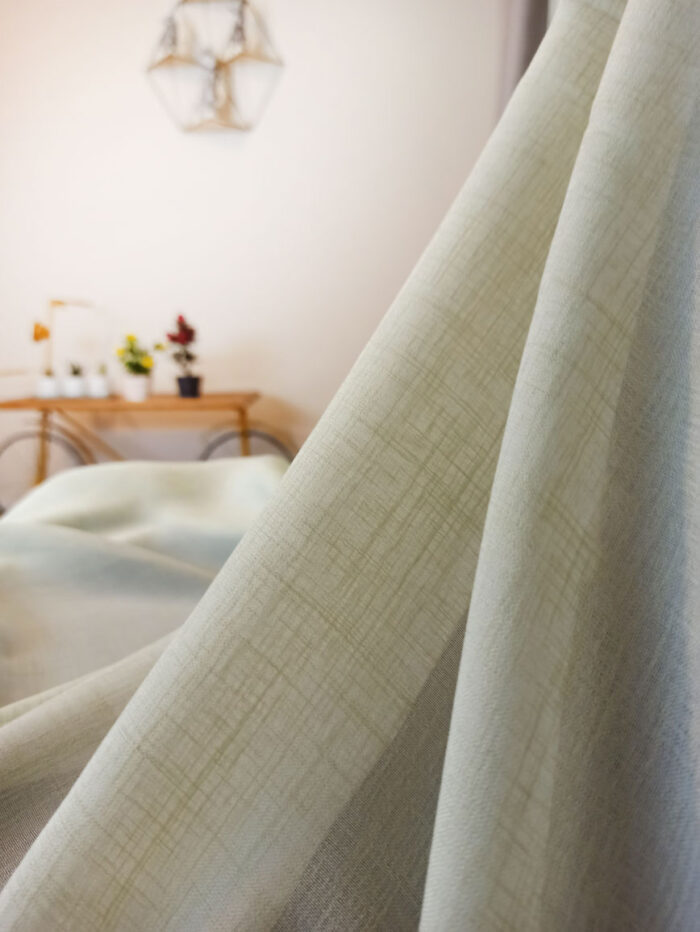 yeşil tül perde modelleri