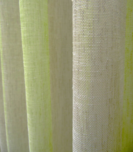 yeşil tül perde keten