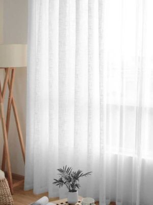 Açık gri keten tül