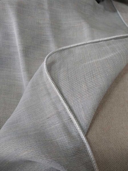 Açık gri keten tül