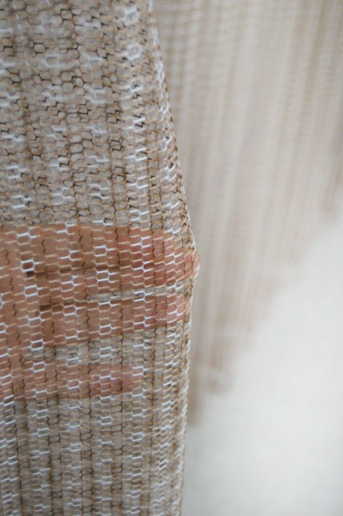 Kahve file tül perde