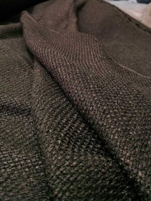 kahverengi keten fon perde modelleri