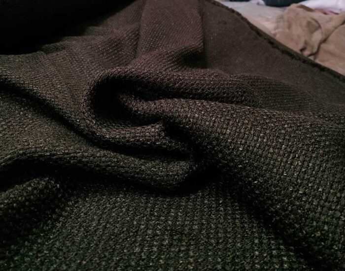 kahverengi keten fon perde modelleri