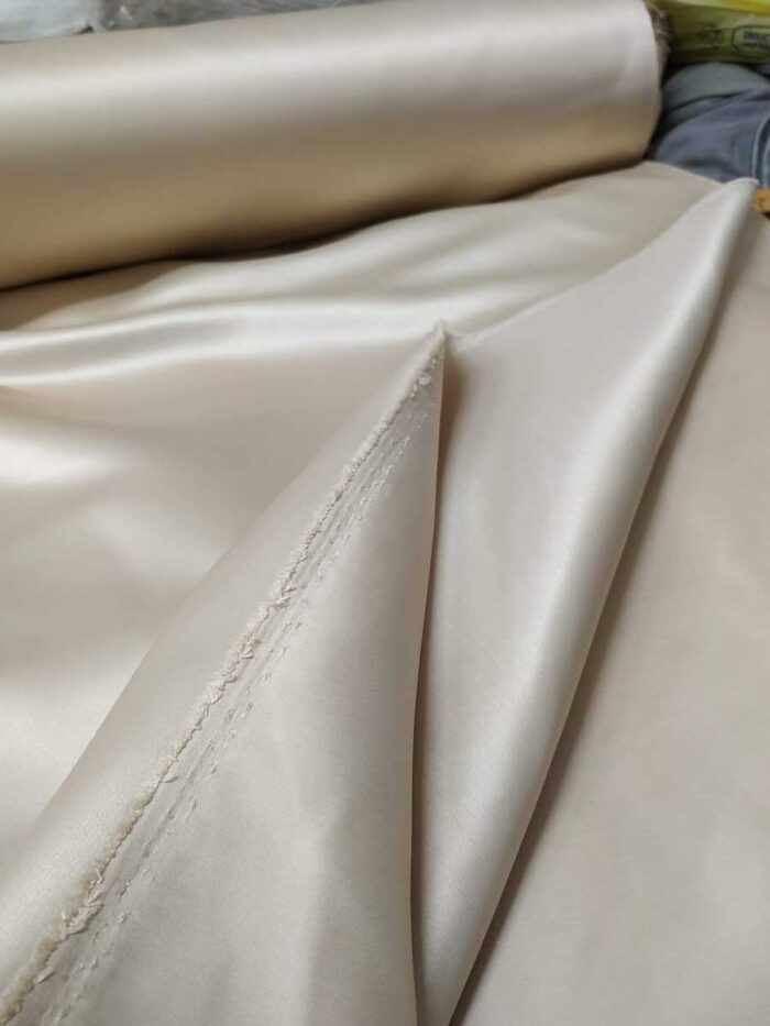 bej krem saten fon perde