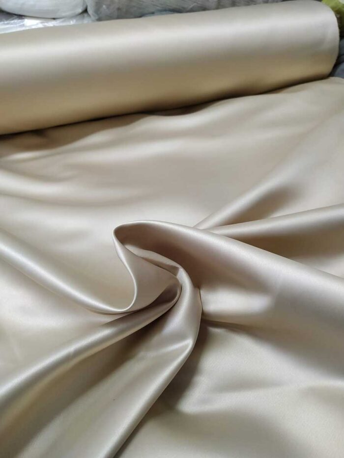 bej krem saten fon perde