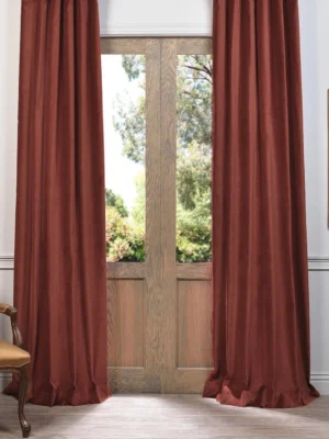 kırmızı fon perde