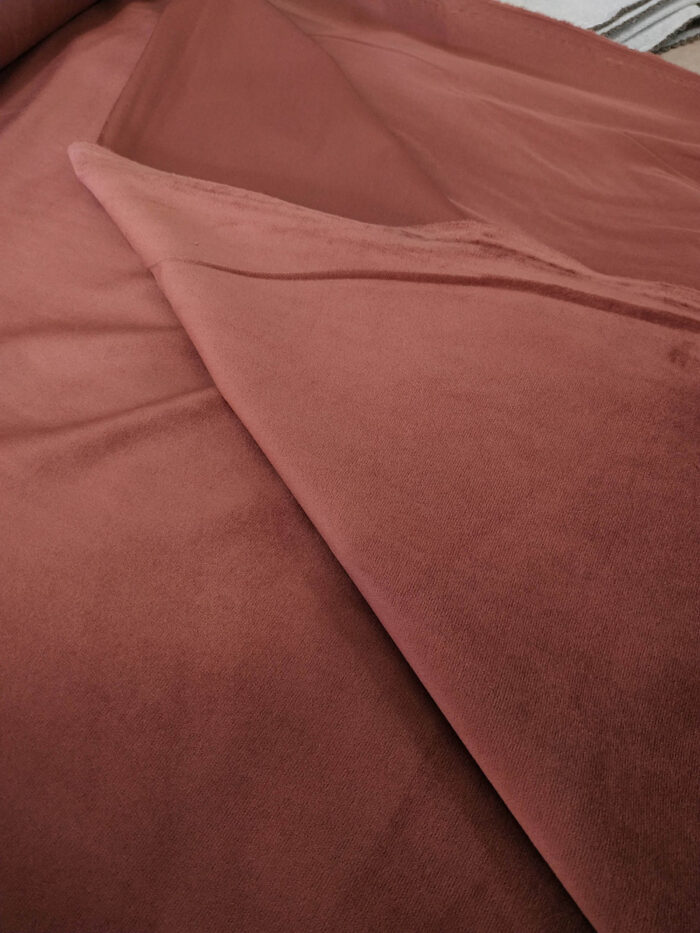 Kadi̇fe Dokulu Fon Perde - Ki̇remi̇t Kırmızı (5)