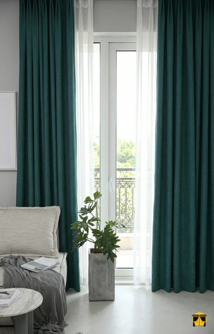 Karartma blackout mavi fon perde