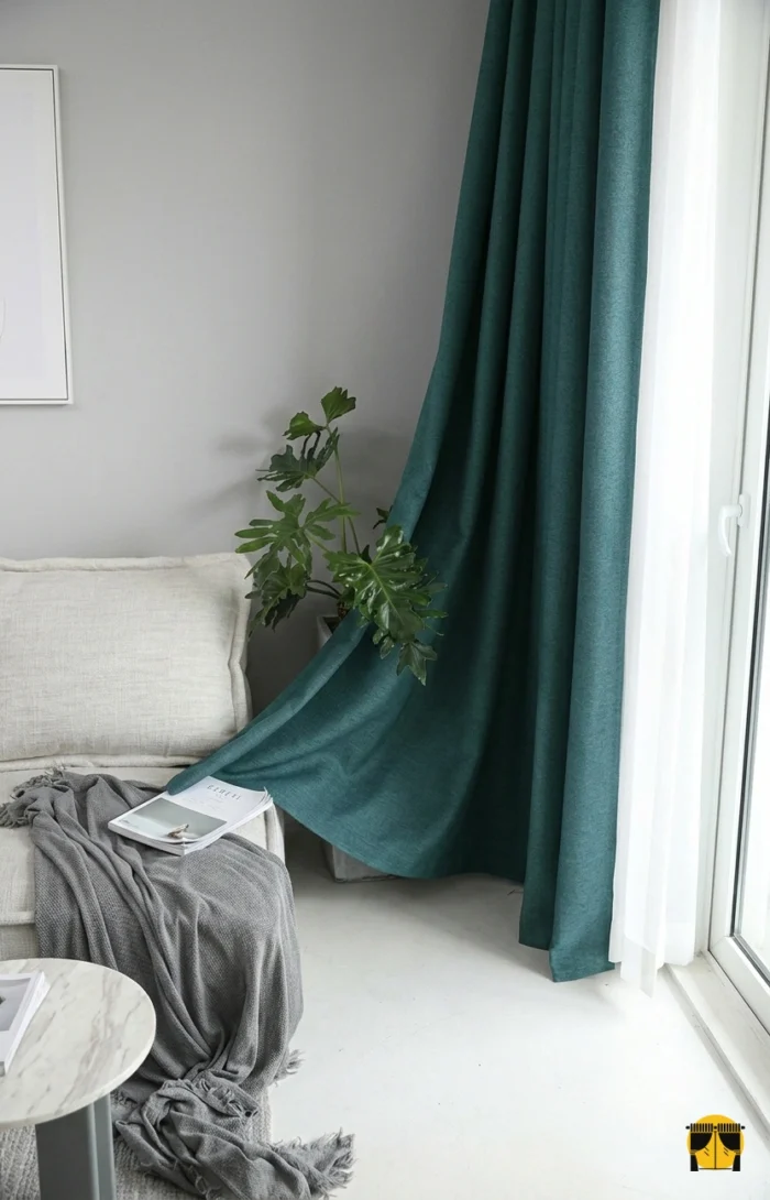 Petrol mavisi karartma fon perde modelleri