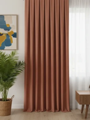 Kiremit kırmızı soft perde