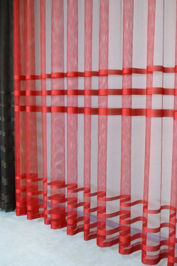 kırmızı yatak odası tül çeşitleri