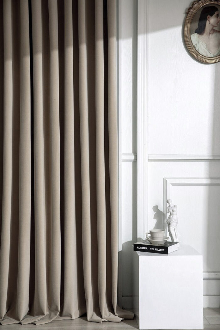 bej rengi krem perde modelleri