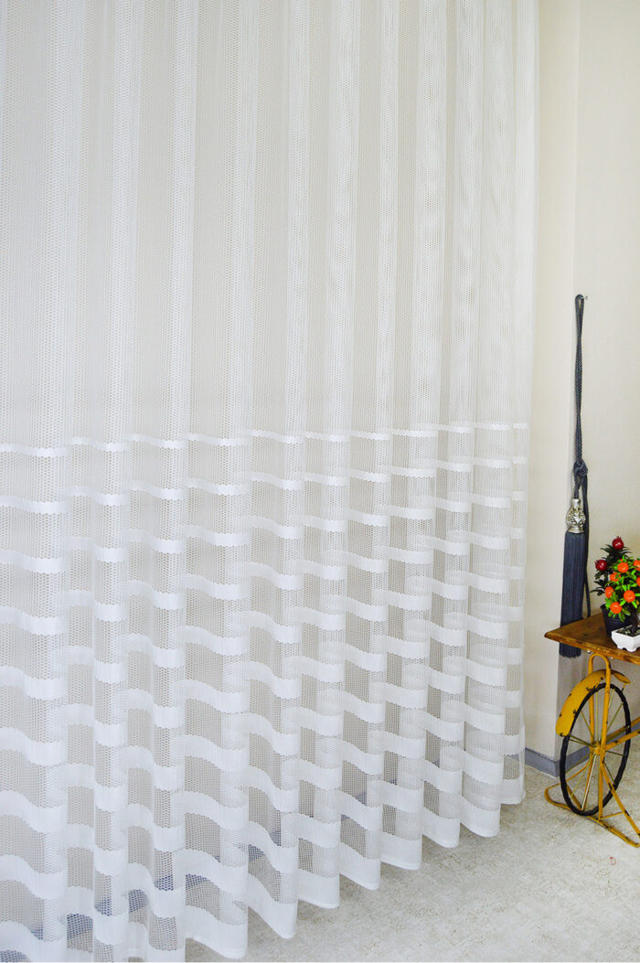 beyaz tül perde modelleri