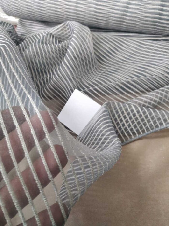 çizgili gri tül perde modelleri