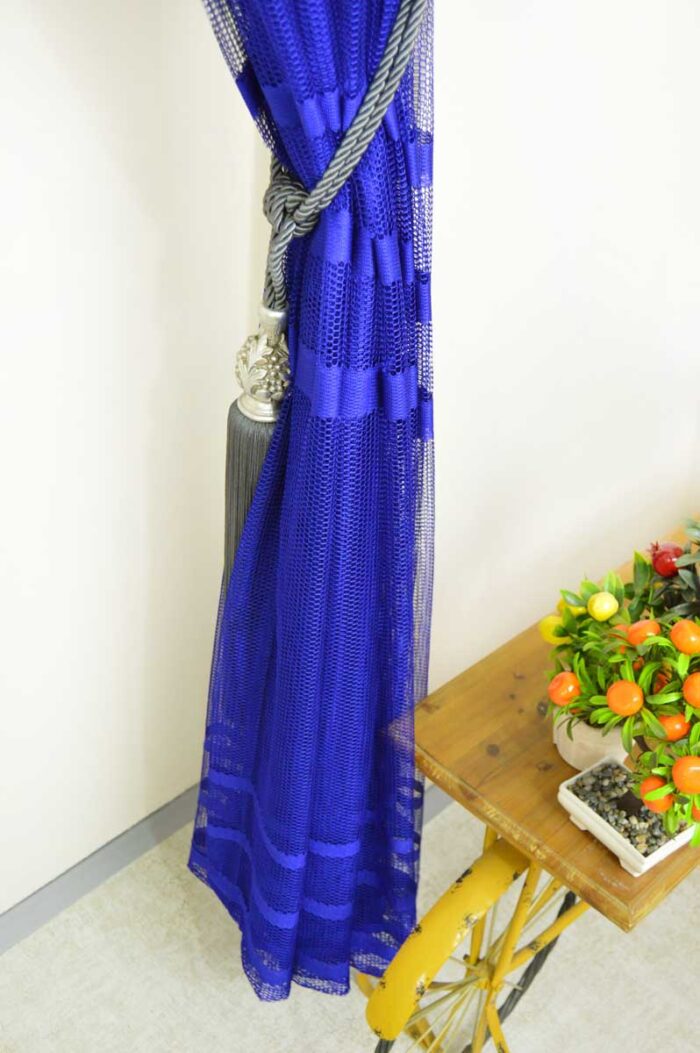 mavi file tül perde