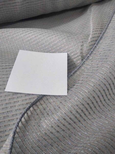 Gri renkli çizgili tül perde