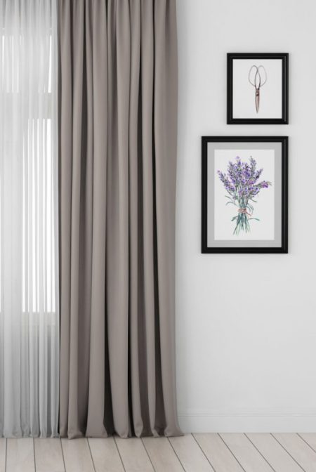 Sütlükahve fon perde