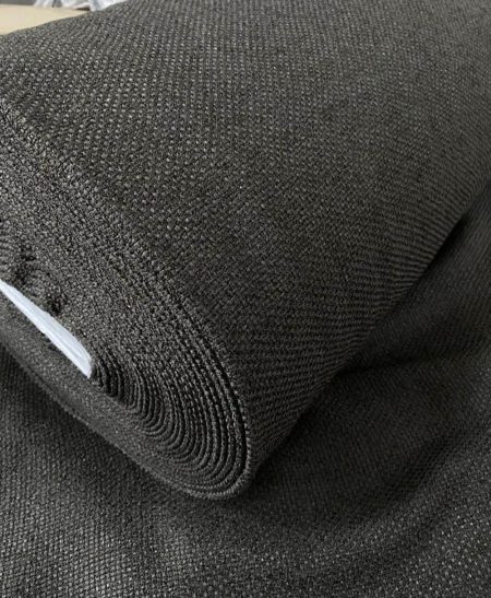 Gri renkli keten hasır fon perde