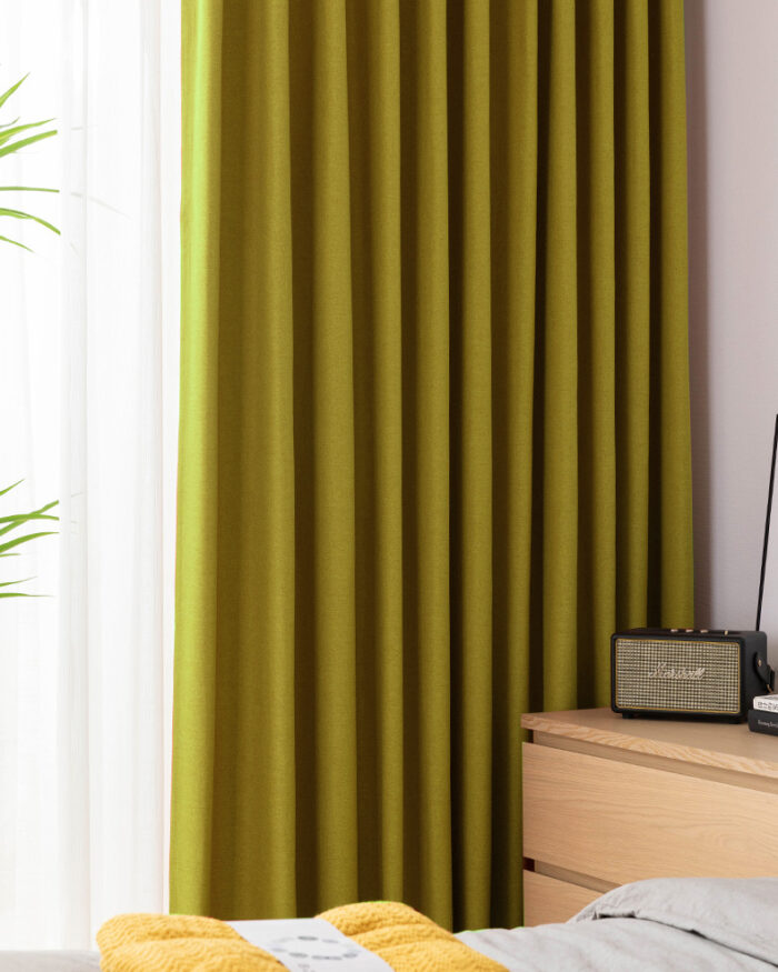 hardal rengi fon perde modelleri