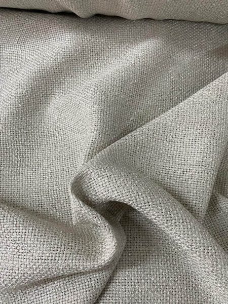 Krem renkli hasır keten fon perde