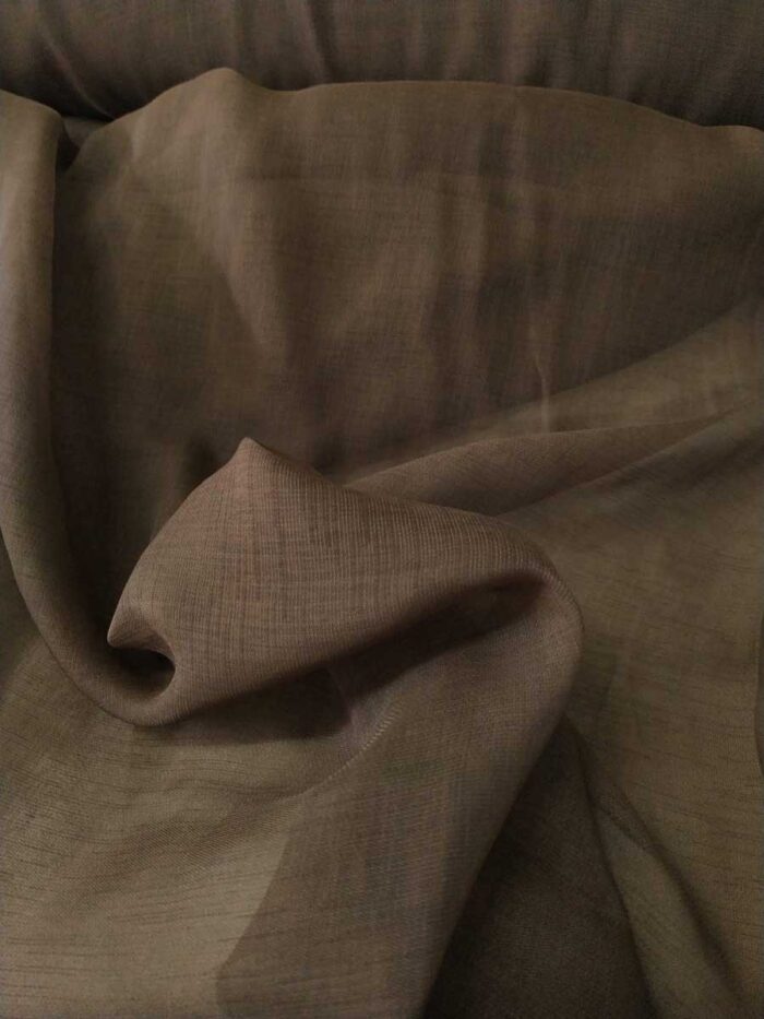 kahverengi düz tül perde