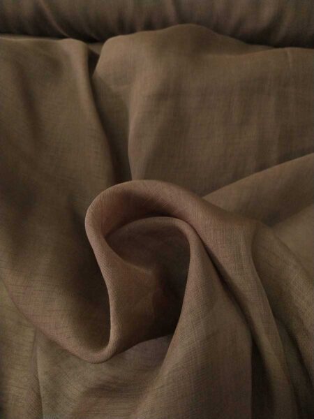 kahverengi düz tül perde