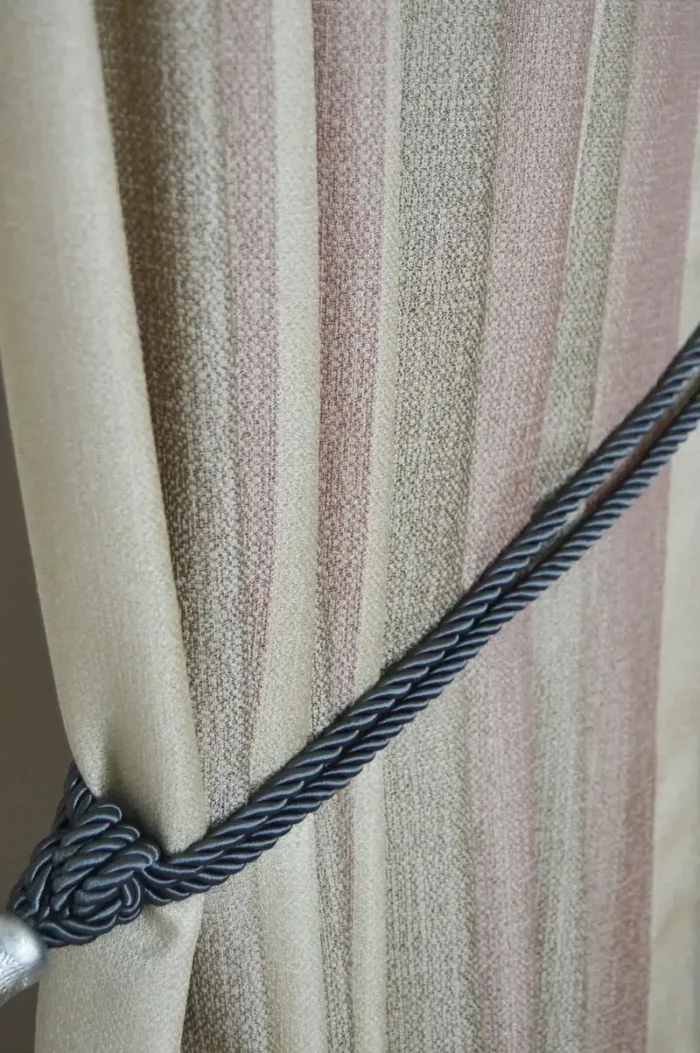 Çi̇zgi̇li̇ Keten Fon Perde - Ki̇remi̇t -Krem - Kahve 1 Takim