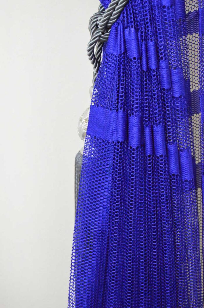 mavi file tül perde