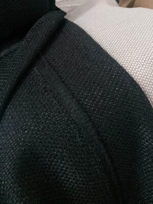 Siyah keten fon perde modelleri