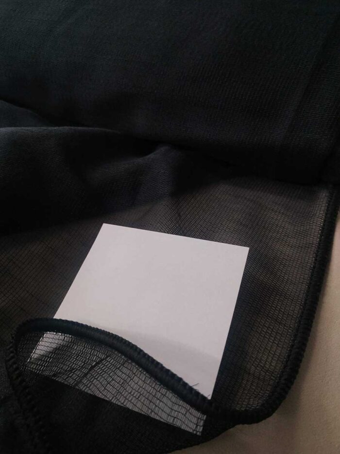 siyah keten tül perde