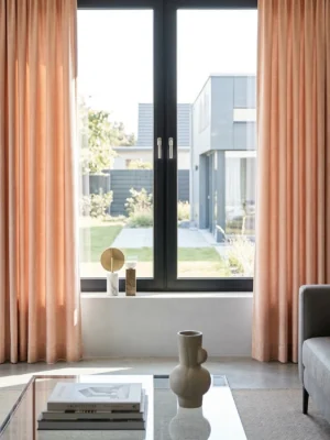 Süet somon fon perde