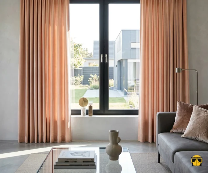 Süet somon fon perde