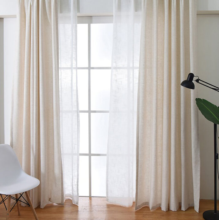 Hasır keten fon perde modelleri