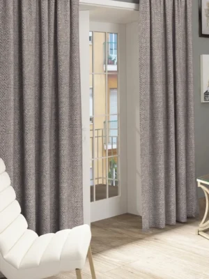 Gözenekli̇ Hasır Keten Fon Perde - Sütlü Kahve