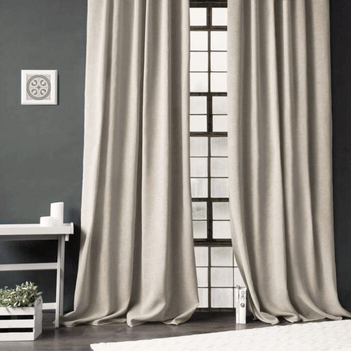 Krem keten fon perde modelleri