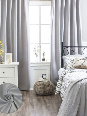 Açık gri blackout karartma perde