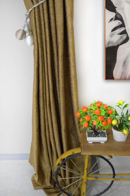 zeytin rengi fon perde modelleri