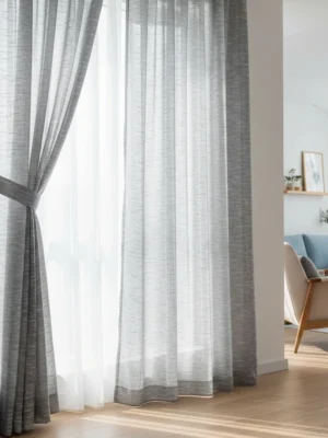 Giri Keten Tül perde, işleme desen efekti