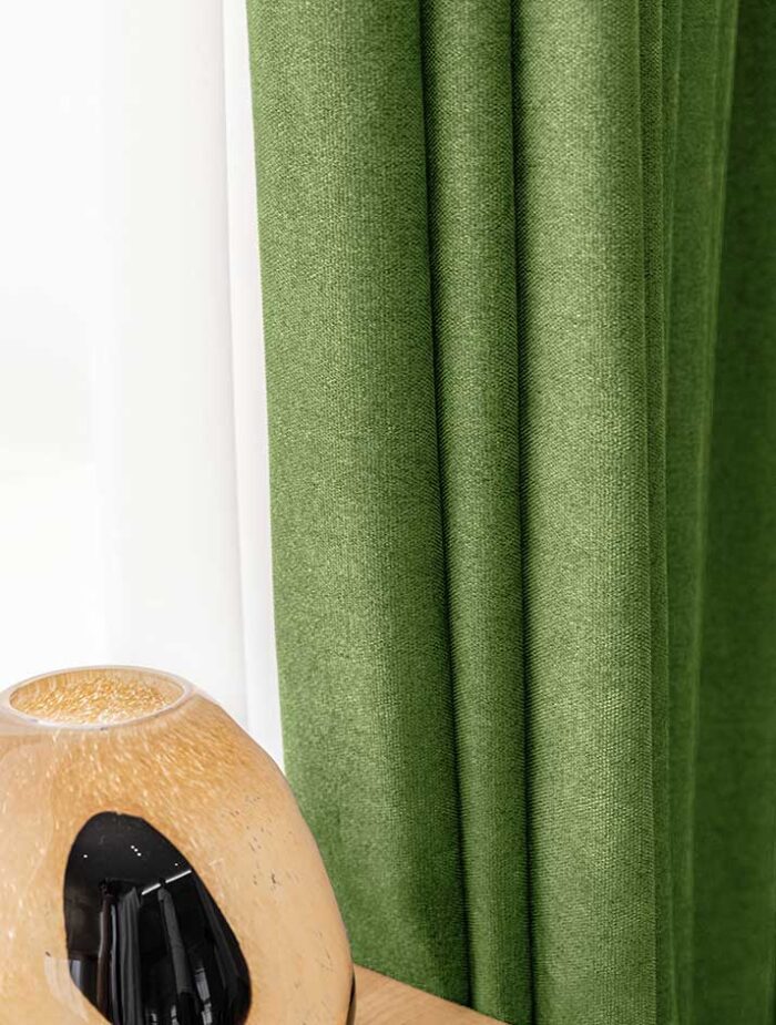 İnka Keteni Fıstık Yeşili Fon Perde