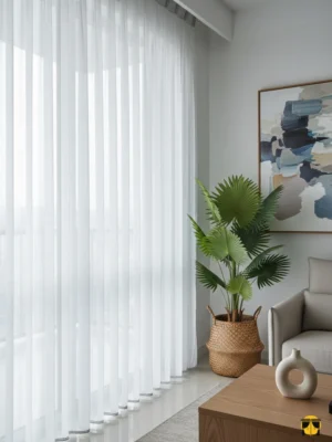 İlyada Keten Tül Perde - Açık Gri