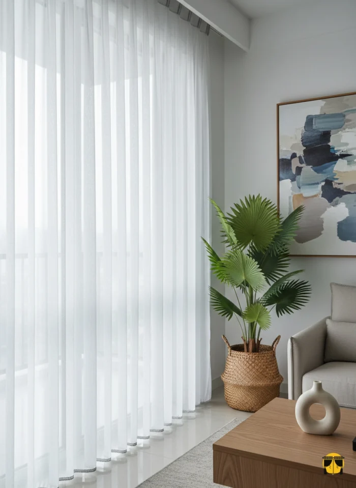 İlyada Keten Tül Perde - Açık Gri