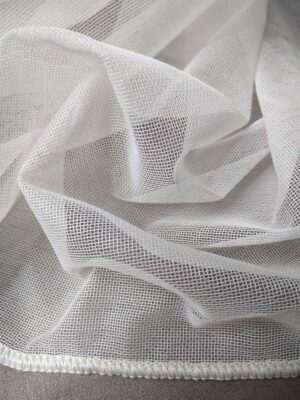 Krem keten tül perde modelleri