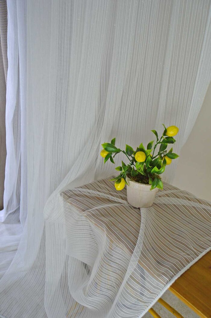 Pırıltılı Çizgili Tül perde (1)