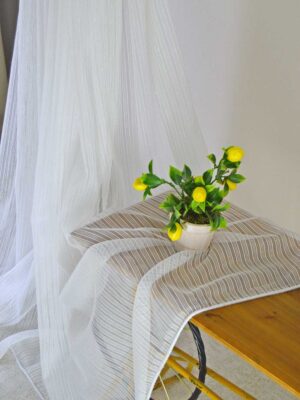 Pırıltılı Çizgili Tül perde (1)