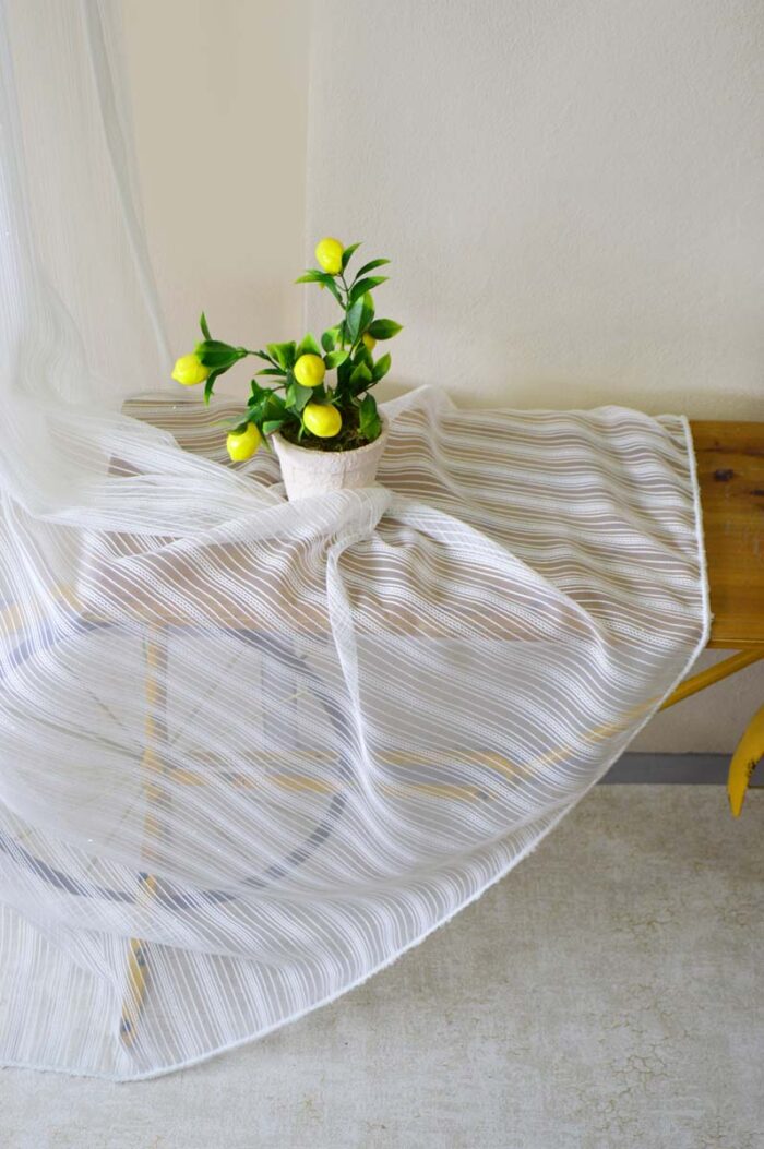 Çizgili tül perde modelleri